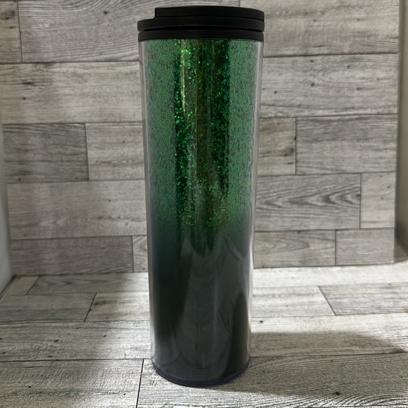 Starbucks glittery sparkling Emerald green coffee tea tumbler new - Picture 3 of 6
